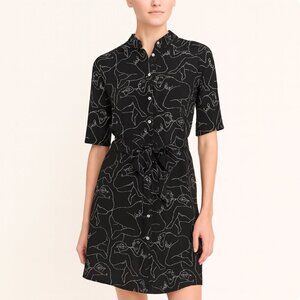 By MALENE BIRGER black womens shirtdress Dress Size 38 8 short sleeves belted